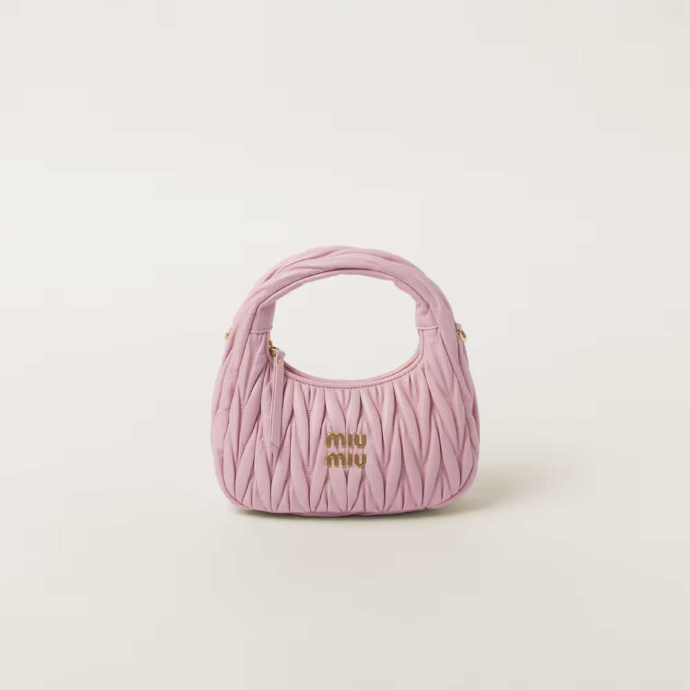 Wander Matelassé Nappa Leather Hobo Bag Small